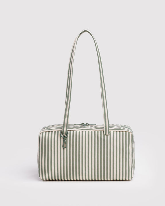 Baggu - Nylon Bowler Bag - Sage Stripe