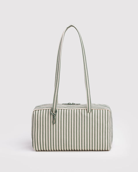 Baggu - Nylon Bowler Bag - Sage Stripe