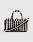 Baggu - Nylon Duffle Bag - Black and Cream Gingham