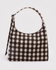 Baggu - Nylon Shoulder Bag - Blurred Gingham Brown