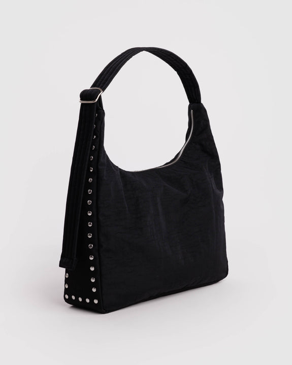 Baggu - Nylon Shoulder Bag - Studs - Black