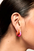 Bianca Mavrick - Chromatic Hoop Earrings - Guava
