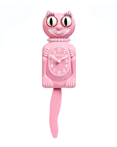 Kit-Cat - Satin Pink Miss Kitty Cat Klock