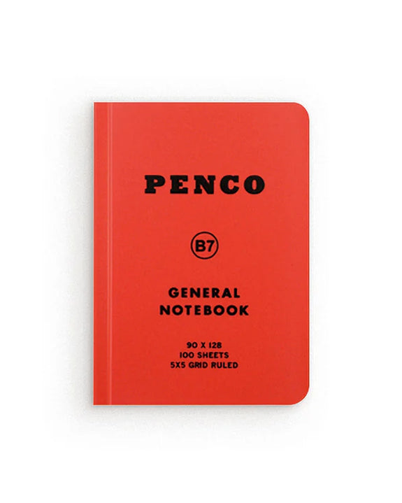 PENCO - General Notebook - Grid - B7 - Red