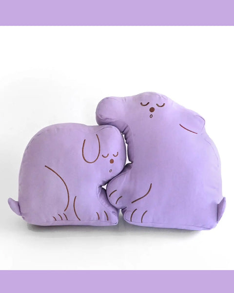 Natali Koromoto - "Perfect Nap" Dog Throw Pillow Set - Lavender