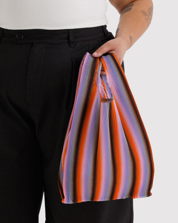 Baggu - Pleated Baggu - Gradient Stripe Poppy & Lilac