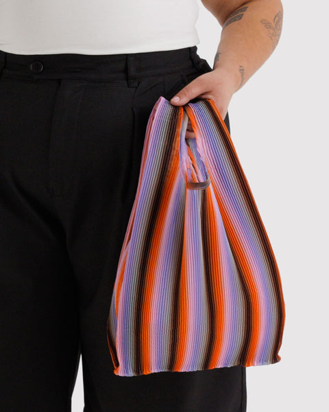 Baggu - Pleated Baggu - Gradient Stripe Poppy & Lilac