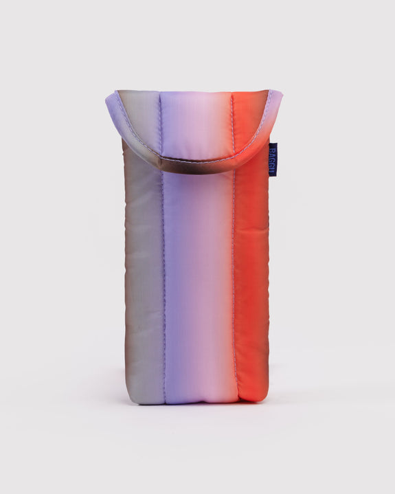 Baggu - Puffy Glasses Sleeve - Gradient Stripe Poppy & Lilac