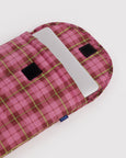 Baggu - Puffy Laptop Sleeve - 13/14 Inch - Azalea Pink Tartan