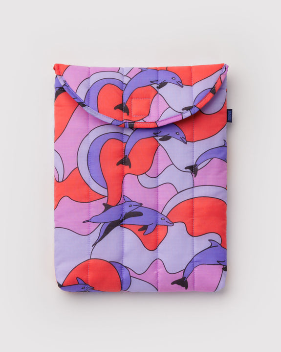 Baggu - Puffy Laptop Sleeve - 13/14 Inch - Dolphins
