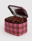 Baggu - Puffy Lunch Bag - Azalea Pink Tartan
