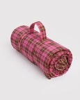 Baggu - Puffy Picnic Blanket - Azalea Pink Tartan