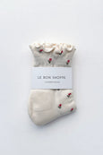 Le Bon Shoppe - Ruffled Hugger Crew Socks - Cream Petal