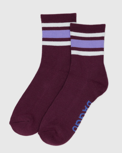 Baggu - Ribbed Sock - Mahogany Stripe