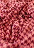 TBCo - Lambswool Scarf in Berry Houndstooth