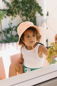Acorn Kids - Peach Terry Towelling Bucket Hat