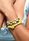 Bianca Mavrick - Stretchy Pearly Bracelet (Neon Yellow Teal Gradient)