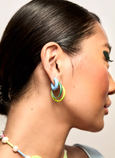Bianca Mavrick - Chromatic Hoop Earrings - Frozen Seawater