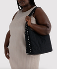 Baggu - Nylon Shoulder Bag - Studs - Black
