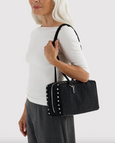 Baggu - Nylon Bowler Bag - Black - Studs - *PRE-ORDER FOR SHIPPING AFTER MONDAY OCTOBER 12TH*