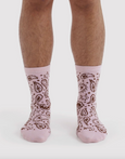Baggu - Crew Sock - Paisley Pink - PRE-ORDER FOR SHIPPING AFTER MONDAY OCTOBER 12TH*