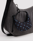 Baggu - Crescent Bag Charm - Black and Sky Blue Micro Dot - PRE-ORDER FOR SHIPPING AFTER MONDAY OCTOBER 12TH*