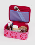 Baggu - Small Cosmetic Case - Azalea Pink Happy - *PRE-ORDER FOR SHIPPING AFTER MONDAY OCTOBER 12TH*