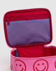 Baggu - Small Cosmetic Case - Azalea Pink Happy - *PRE-ORDER FOR SHIPPING AFTER MONDAY OCTOBER 12TH*