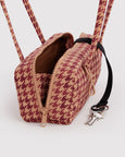 Baggu - Small Nylon Bowler Bag - Tan Houndstooth