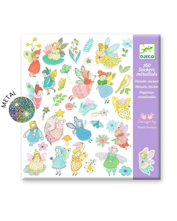 Djeco - Sparkly Fairies Metallic Sticker Set