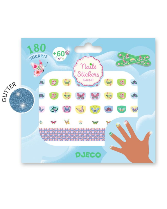Djeco - Nail Sticker Set - Springtime Butterflies