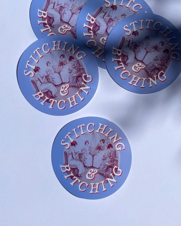 Carla Adams - Stitching and Bitching vinyl sticker