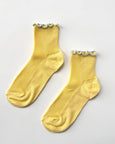 Le Bon Shoppe - Petite Ruffled Modal Socks - Butter and Baby Blue