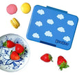 Yumbox - Snack 3 Compartment Bento Box - Sky Blue with Clouds - Rainbow Tray