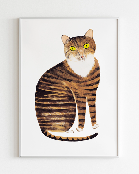 Yes! Paper Goods - A3 Print of Tabby Cat Painting