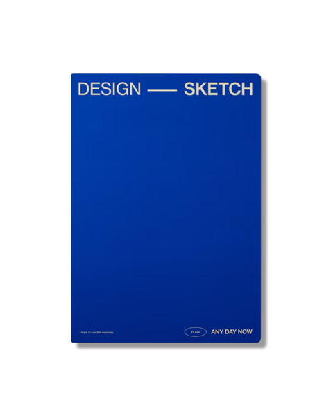 Any Day Now - Sketch Notebook A4 - Plain - Indigo