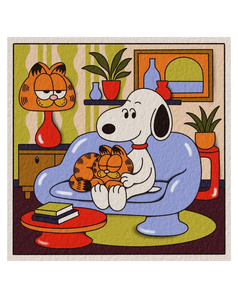 Stacey Ann - Print - Snoopy adopts a Cat