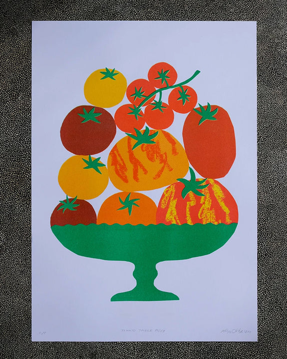 Alice Oehr - Tomato Table Piece Riso Print - A3