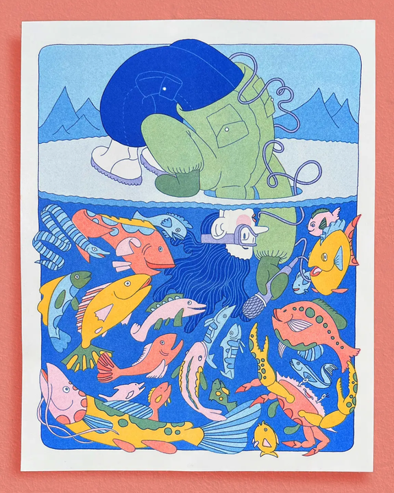 Maddie Fischer - Animal Sounds Riso Print