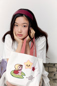 Socks Appeal x Hannah-Michelle Bayley - Embroidered Ladybug Fairy Tote Bag