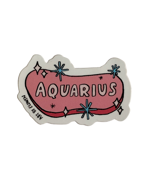 Vintage Inspired Zodiac Stickers - Aquarius