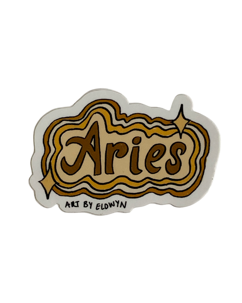 Vintage Inspired Zodiac Stickers - Aries