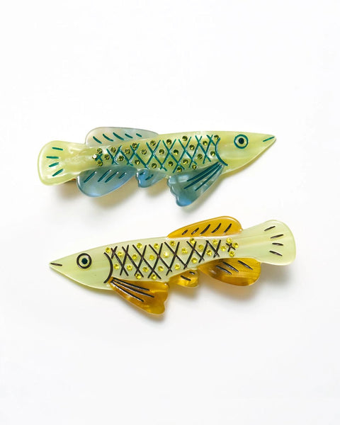 Winona Irene - Hair Clip Set - Arowana Fish