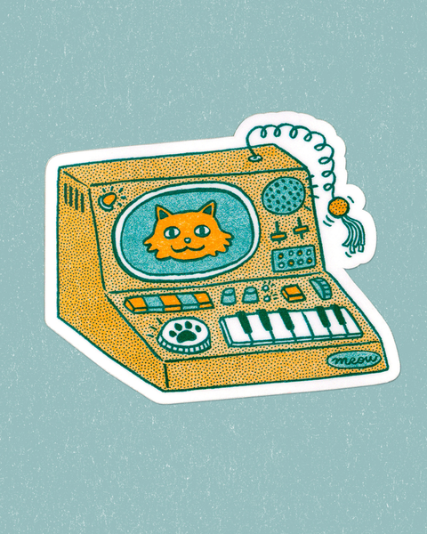 Ashley Ronning - Meow Synthesiser sticker