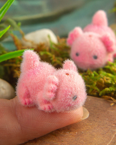 Miniature Flocked Axolotls