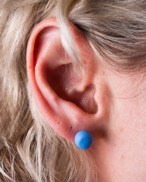 Emily Green - Azure Blue Stud Earrings