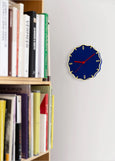 Warren & Laetitia - Margherita Clock (Blue/Pastel Yellow/Red)
