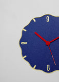 Warren & Laetitia - Margherita Clock (Blue/Pastel Yellow/Red)