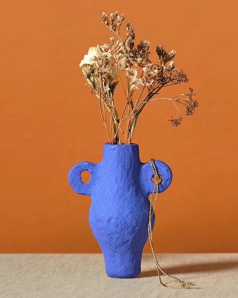 Wrap - Onsen Miniature Vase Hanging Ornament - Blue