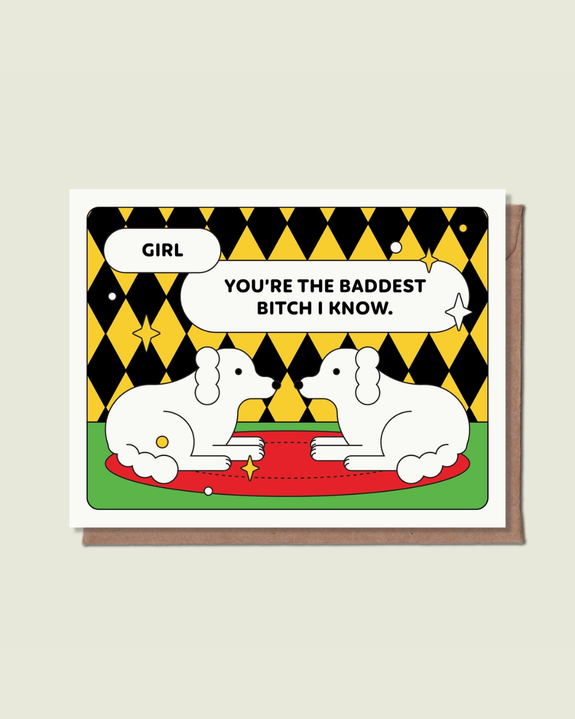 Épée Lapin Studio - Baddest Bitch Greeting Card